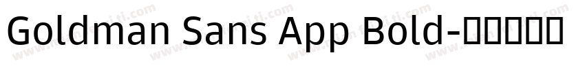 Goldman Sans App Bold字体转换